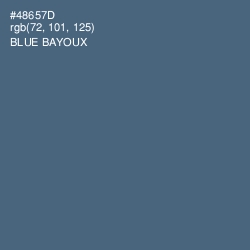 #48657D - Blue Bayoux Color Image